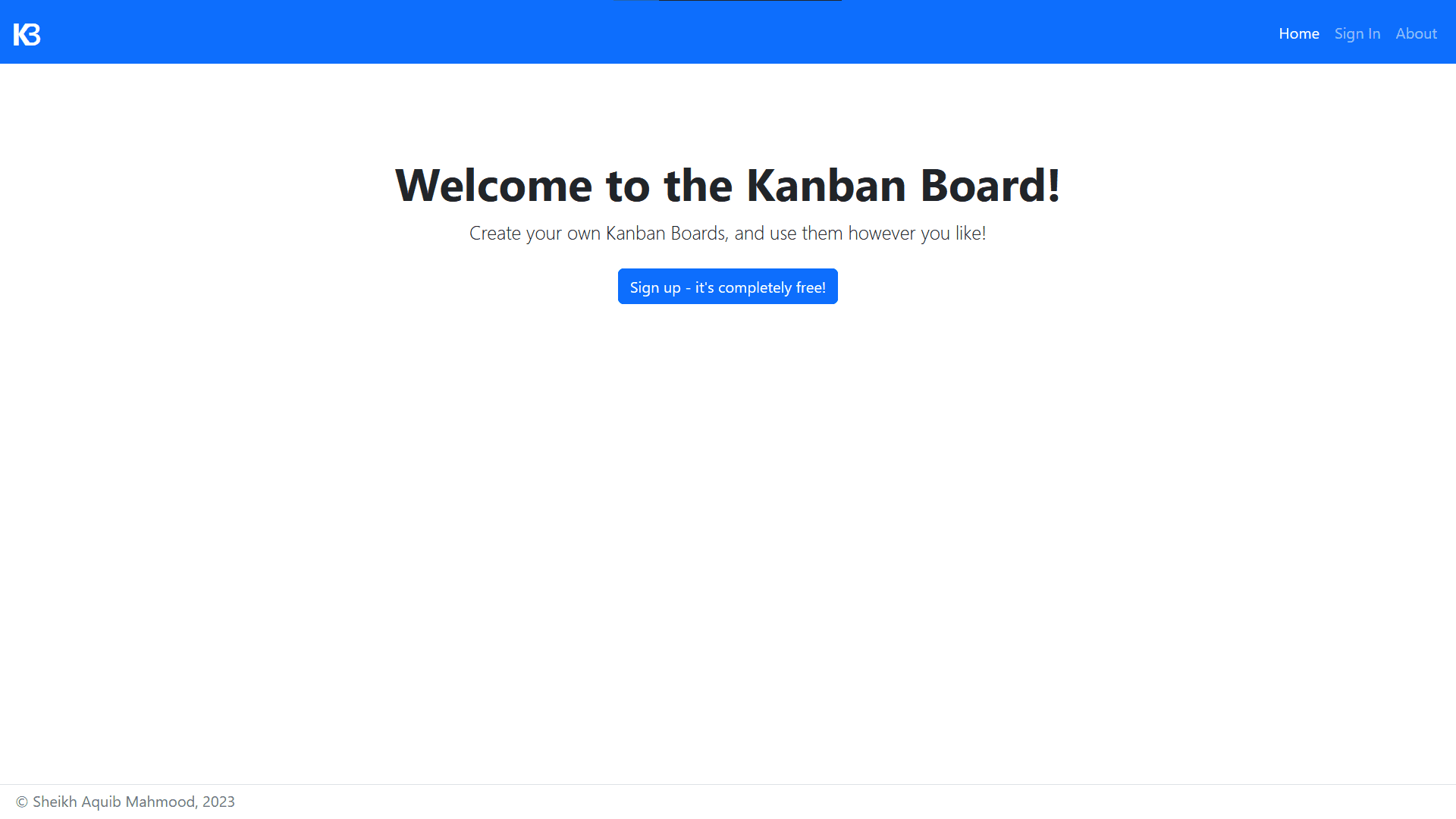 Kanban Board Website.